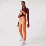 Women Lacoste V0ZN2405 Orange WWC Cotton Jersey Trackpants