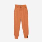Women Lacoste V0ZN2405 Orange WWC Cotton Jersey Trackpants - Image 4