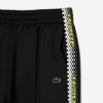 Women Lacoste V0ZN2406 Black 031 Logo Stripe Track Pants - Image 5