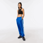 Women Lacoste V0ZN2407 Blue KXB Logo Stripe Track Pants