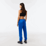 Women Lacoste V0ZN2407 Blue KXB Logo Stripe Track Pants - Image 3