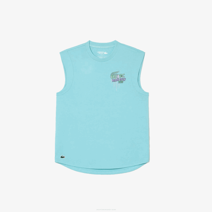 Women Lacoste V0ZN2411 Mint BVG Sport Miami Open Edition Sleeveless Top - Image 4