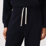 Women Lacoste V0ZN2413 Navy Blue 166 Blended Cotton Joggers - Image 4