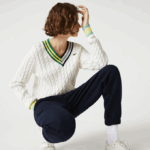 Women Lacoste V0ZN2413 Navy Blue 166 Blended Cotton Joggers - Image 6