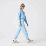 Women Lacoste V0ZN2414 Blue HBP Blended Cotton Joggers