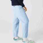 Women Lacoste V0ZN2414 Blue HBP Blended Cotton Joggers - Image 8
