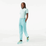 Women Lacoste V0ZN2415 Turquoise BVG Blended Cotton Joggers