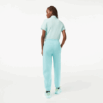 Women Lacoste V0ZN2415 Turquoise BVG Blended Cotton Joggers - Image 3