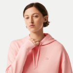 Women Lacoste V0ZN2416 Pink KF9 Hooded Sweatshirt - Image 2
