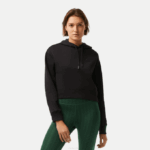 Women Lacoste V0ZN2417 Black 031 Hooded Sweatshirt