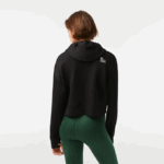 Women Lacoste V0ZN2417 Black 031 Hooded Sweatshirt - Image 3