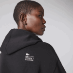 Women Lacoste V0ZN2417 Black 031 Hooded Sweatshirt - Image 7