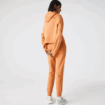 Women Lacoste V0ZN2418 Orange WWC Hooded Sweatshirt - Image 3
