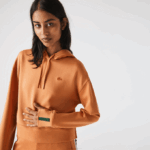 Women Lacoste V0ZN2418 Orange WWC Hooded Sweatshirt - Image 5