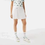 Women Lacoste V0ZN2419 White NYV SPORT Built-In Short Golf Skirt - Image 2