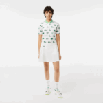 Women Lacoste V0ZN2419 White NYV SPORT Built-In Short Golf Skirt