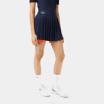 Women Lacoste V0ZN2423 Blue Orange T5I Sport Miami Open Edition Skirt - Image 2