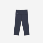 Women Lacoste V0ZN2425 Blue KXE SPORT Plain Cropped Leggings - Image 4