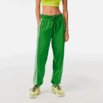 Women Lacoste V0ZN2426 Green DBF Perforated Effect Track Pants - Image 2