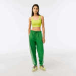 Women Lacoste V0ZN2426 Green DBF Perforated Effect Track Pants