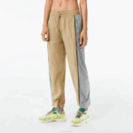 Women Lacoste V0ZN2427 Beige Grey 7JE Perforated Effect Track Pants - Image 2