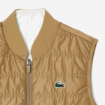 Women Lacoste V0ZN2429 Beige White ZIG SPORT Golf Reversible Vest - Image 6