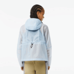 Women Lacoste V0ZN2433 Blue FYE Transparent Windbreaker - Image 3