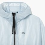Women Lacoste V0ZN2433 Blue FYE Transparent Windbreaker - Image 6