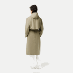 Women Lacoste V0ZN2434 Beige CB8 Oversized Trench Coat - Image 2