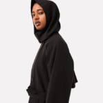 Women Lacoste V0ZN2435 Black 031 Oversized Trench Coat - Image 2