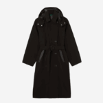 Women Lacoste V0ZN2435 Black 031 Oversized Trench Coat - Image 5