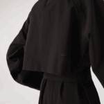 Women Lacoste V0ZN2435 Black 031 Oversized Trench Coat - Image 6