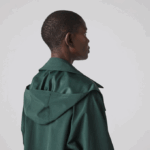 Women Lacoste V0ZN2436 Green R89 Oversized Trench Coat - Image 6