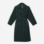 Women Lacoste V0ZN2436 Green R89 Oversized Trench Coat - Image 8