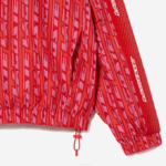 Women Lacoste V0ZN2438 Orange Red Pink ZI1 Oversized Hooded Track Jacket - Image 6