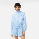 Women Lacoste V0ZN2440 Blue HBP Monogram Print Track Jacket