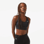 Women Lacoste V0ZN2449 Black 8VM SPORT Cross Strap Sports Bra