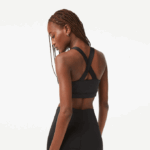 Women Lacoste V0ZN2449 Black 8VM SPORT Cross Strap Sports Bra - Image 3