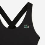 Women Lacoste V0ZN2449 Black 8VM SPORT Cross Strap Sports Bra - Image 5