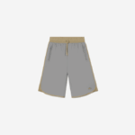 Women Lacoste V0ZN2451 Grey Beige 7MT Two-Tone Bermuda Shorts - Image 4