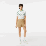 Women Lacoste V0ZN2452 Beige CB8 SPORT Stretch Golf Bermuda Shorts