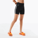 Women Lacoste V0ZN2456 Black C31 SPORT Recycled Polyester Cycle Shorts - Image 2