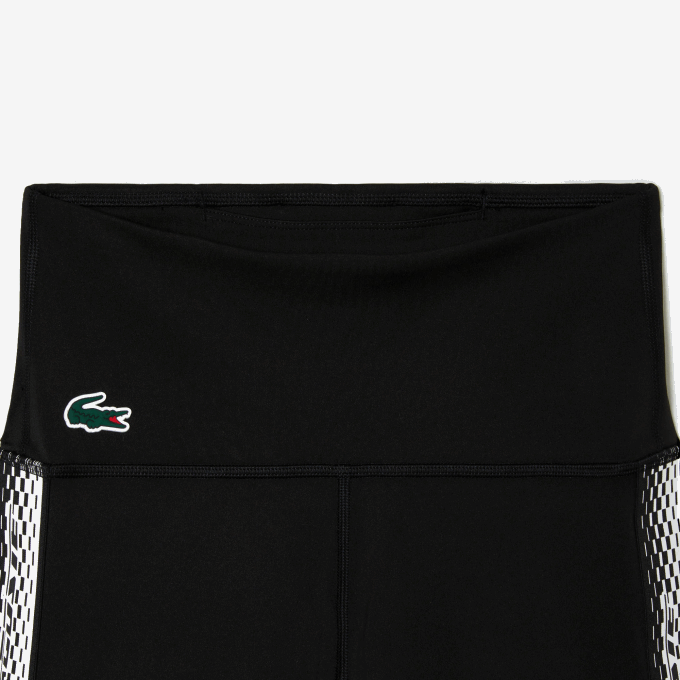 Women Lacoste V0ZN2456 Black C31 SPORT Recycled Polyester Cycle Shorts - Image 5