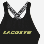 Women Lacoste V0ZN2459 Black 031 One-Piece Recycled Polyester Swimsuit - Image 5