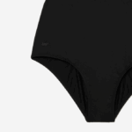 Women Lacoste V0ZN2459 Black 031 One-Piece Recycled Polyester Swimsuit - Image 6