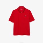 Women Lacoste V0ZN2465 Red Bordeaux Z50 SPORT Zip Collar Golf Polo - Image 2