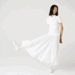 Women Lacoste V0ZN2468 White 001 Slim Fit Stretch Cotton Pique Polo - Image 4