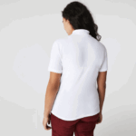 Women Lacoste V0ZN2468 White 001 Slim Fit Stretch Cotton Pique Polo - Image 6