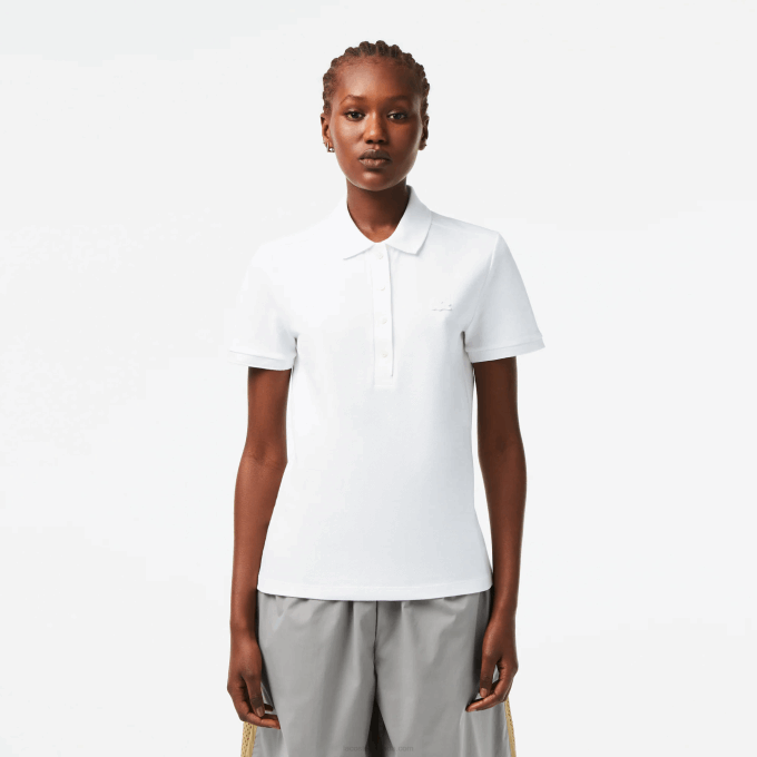 women_lacoste_v0zn2468_white_001_slim_fit_stretch_cotton_pique_polo.png Women Lacoste V0ZN2468 White 001 Slim Fit Stretch Cotton Pique Polo - Image 1