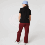Women Lacoste V0ZN2469 Black 031 Slim Fit Stretch Cotton Pique Polo - Image 6